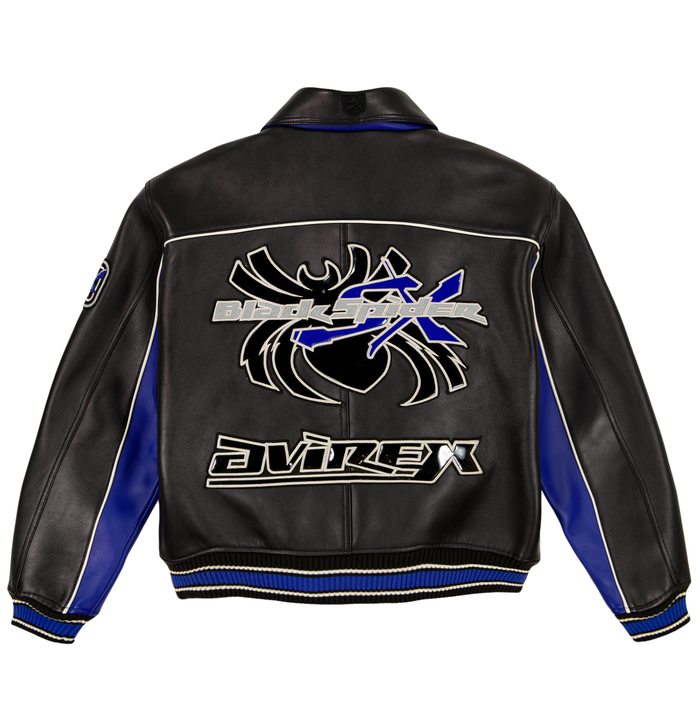 Avirex BLACK SPIDER RACER JACKET S