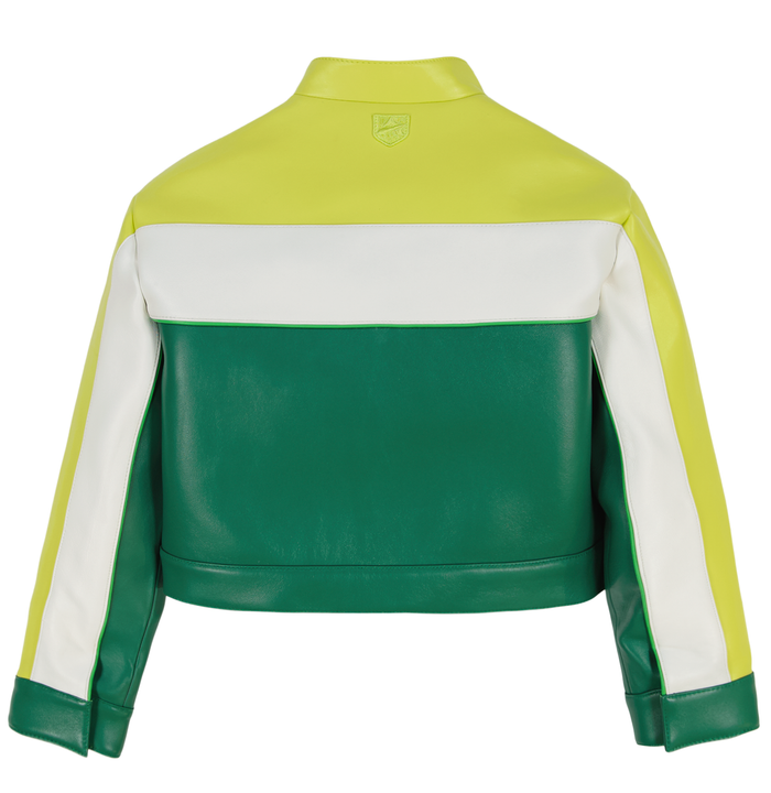 Avirex CROPPED COLORBLOCK MOTO JACKET S