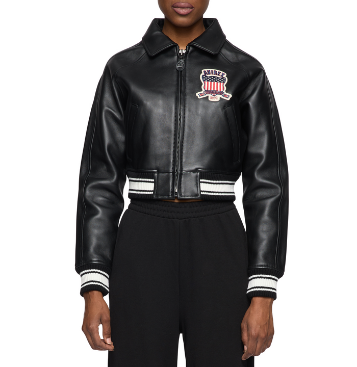 Avirex CROPPED ICON JACKET JET BLACK