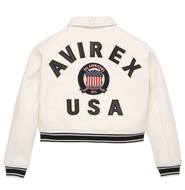 Avirex CROPPED ICON JACKET SNOW WHITE