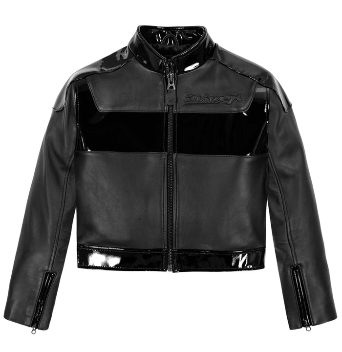 avirex CROPPED MOTO JACKET S