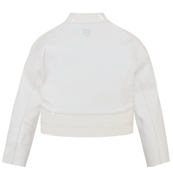 Avirex CROPPED PATENT LEATHER MOTO JACKET S