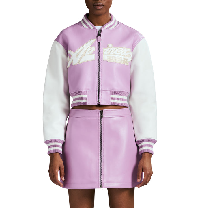 Avirex CROPPED SCRIPT JACKET VIOLET