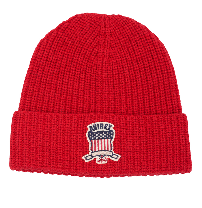 avirex ICON BEANIE SALVAGE RED