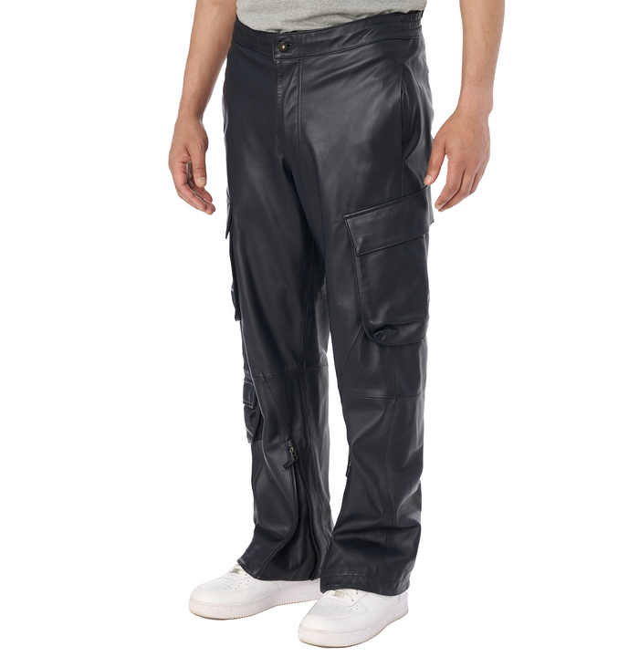 Avirex LEATHER CARGO PANT L