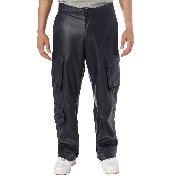 Avirex LEATHER CARGO PANT L