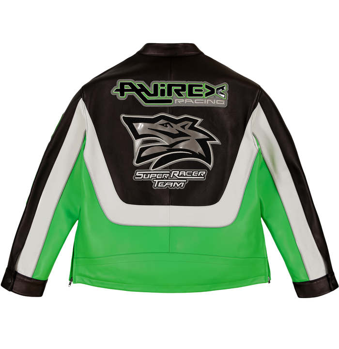 Avirex LONE WOLF RACER JACKET LIME GREEN
