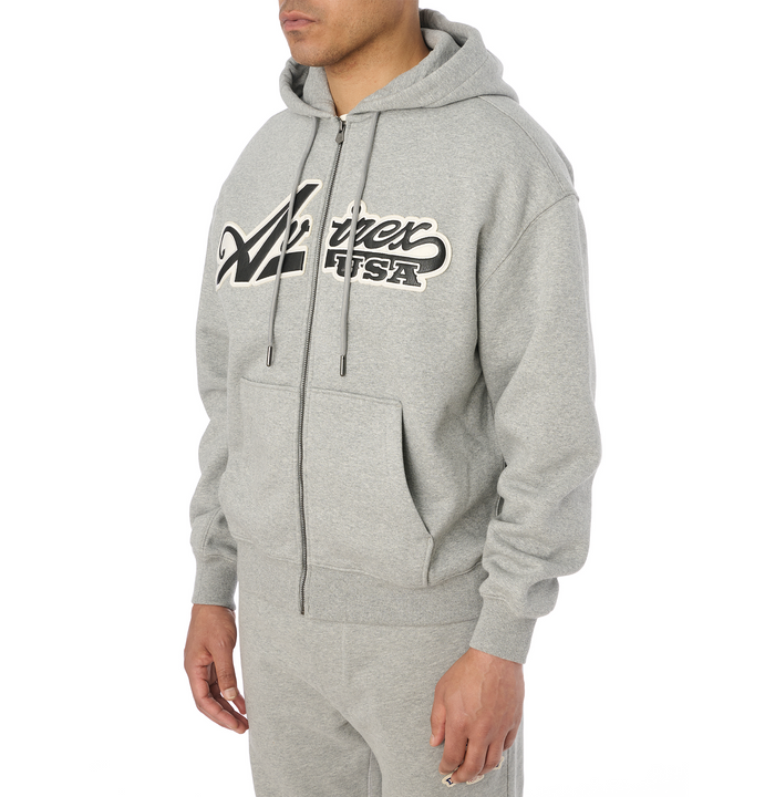 Avirex SCRIPT HOODIE HEATHER GREY