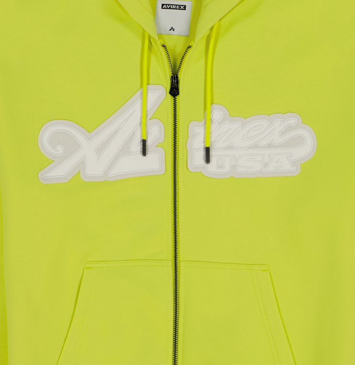 Avirex SCRIPT HOODIE LIMEADE