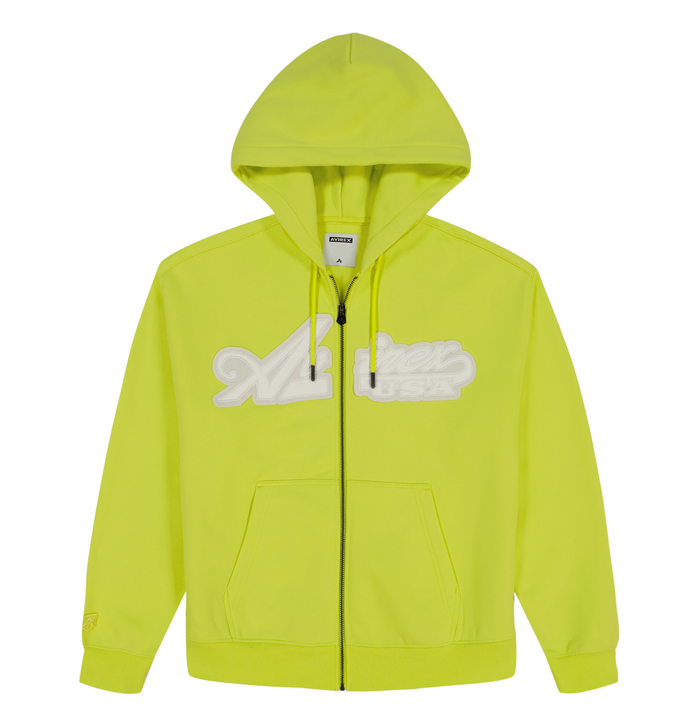 avirex SCRIPT HOODIE LIMEADE