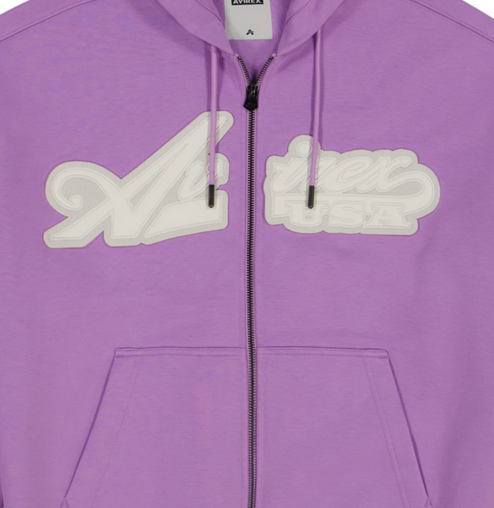 Avirex SCRIPT HOODIE VIOLET