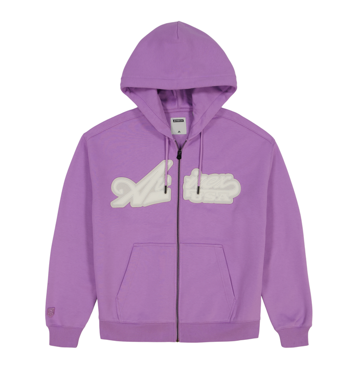 avirex SCRIPT HOODIE VIOLET