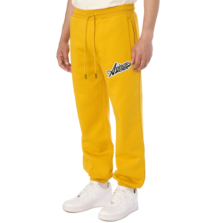 Avirex SCRIPT JOGGER MUSTARD