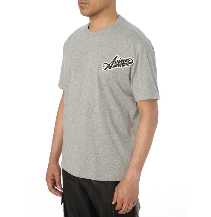 Avirex SCRIPT TEE HEATHER GREY