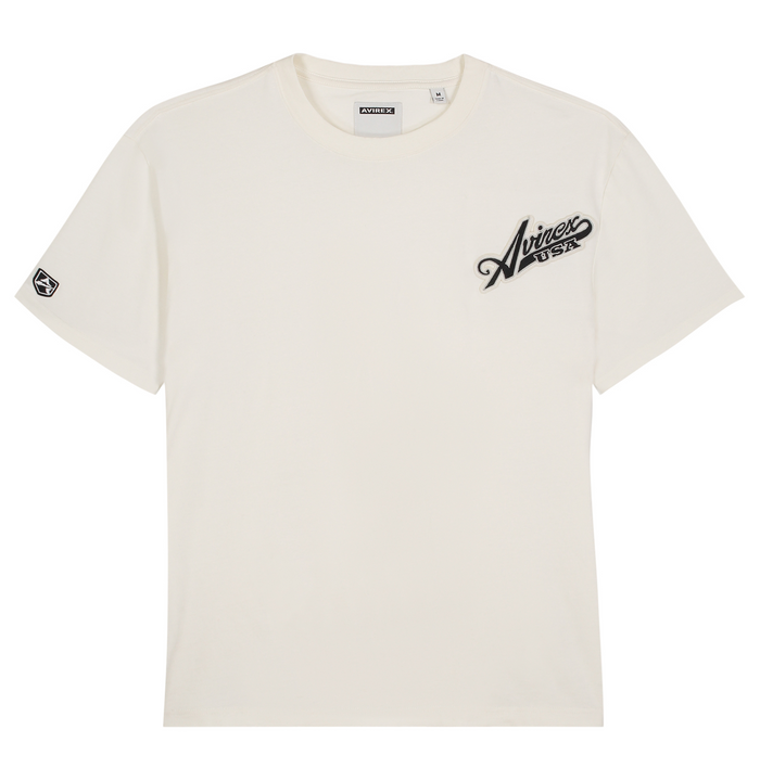 avirex SCRIPT TEE SNOW WHITE