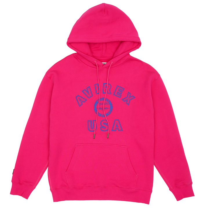 avirex STADIUM HOODIE FUCHSIA