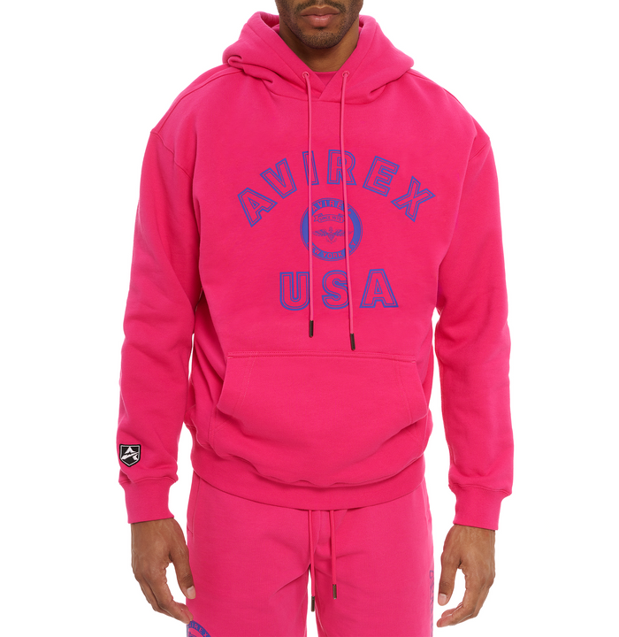 Avirex STADIUM HOODIE FUCHSIA