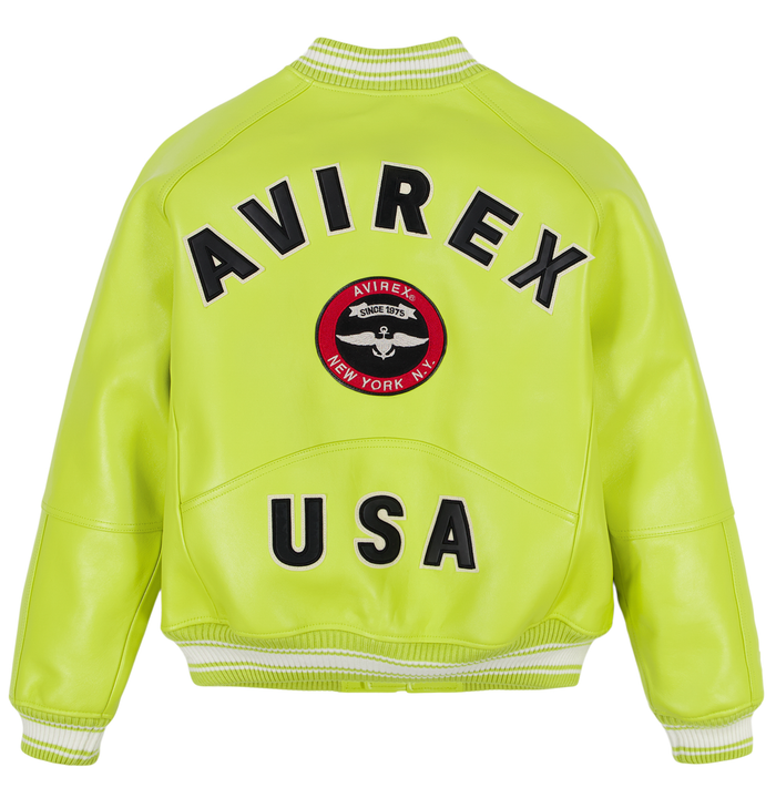 Avirex STADIUM JACKET LIMEADE
