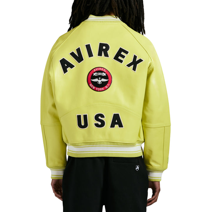 Avirex STADIUM JACKET LIMEADE
