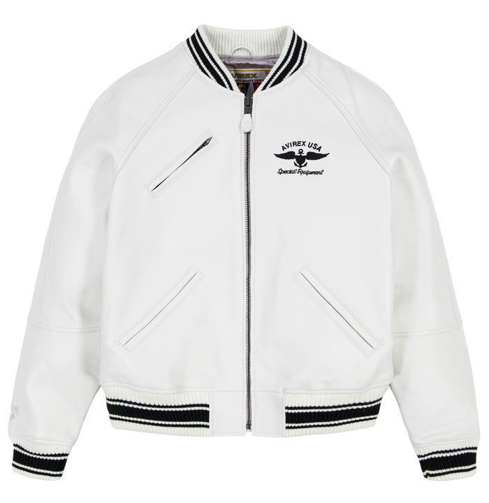 avirex STADIUM JACKET SNOW WHITE