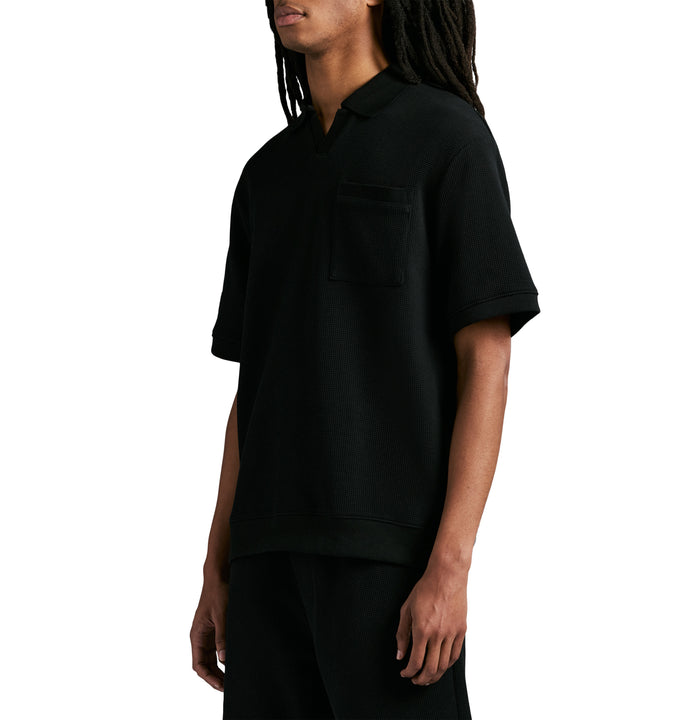 Avirex TENNIS WAFFLE POLO BLACK