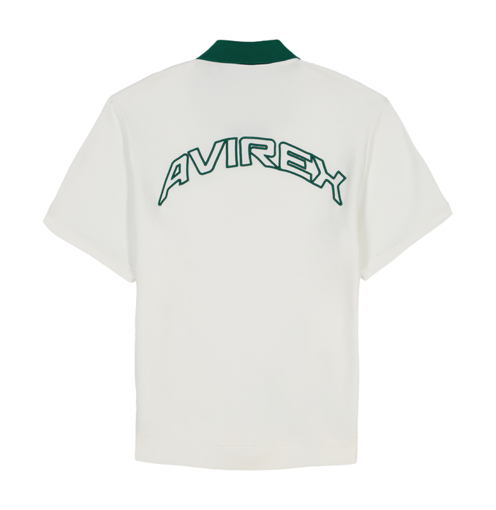 Avirex TENNIS WAFFLE POLO SNOW WHITE