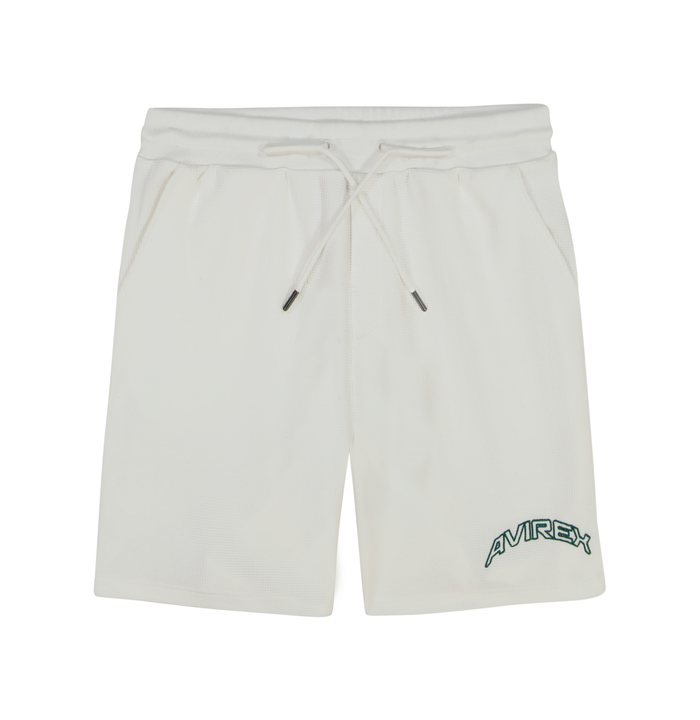 avirex TENNIS WAFFLE SHORT SNOW WHITE