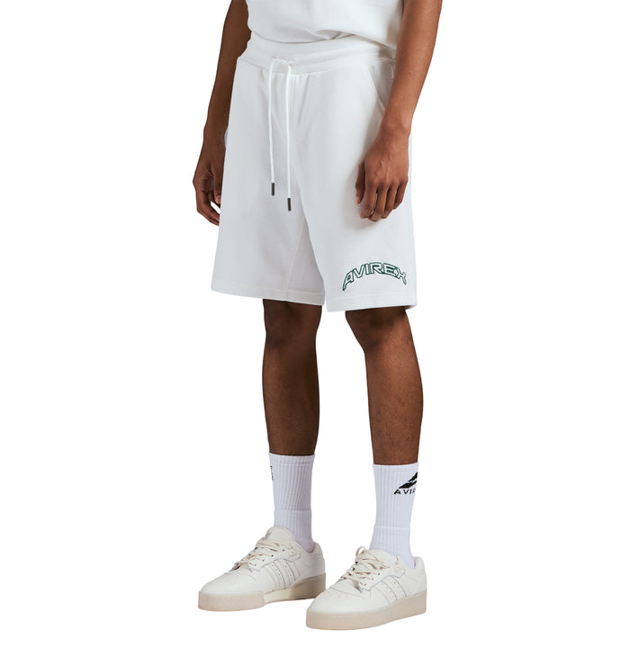 Avirex TENNIS WAFFLE SHORT SNOW WHITE