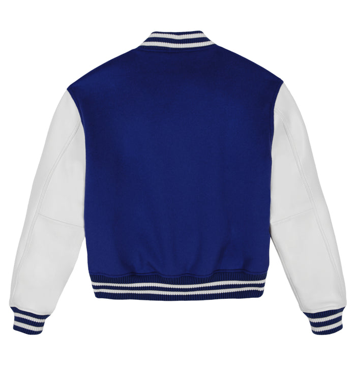 Avirex WOOL LEATHER VARSITY JACKET MAZARINE BLUE