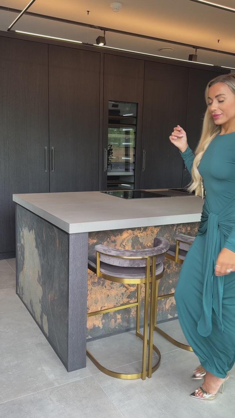 Ax Paris Teal Long Sleeve Sash Bodycon Midi Dress