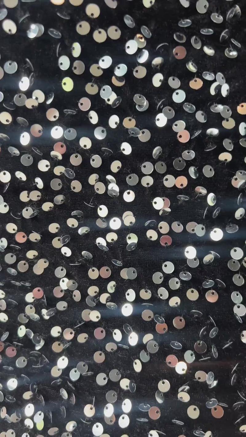 Ax Paris Black Sequin 2 In 1 Long Sleeve Mini Dress