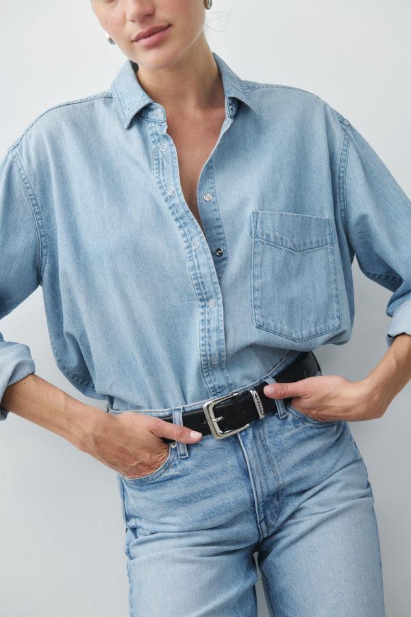 Ayr Cotton Long Sleeve Shirt - The Deep End