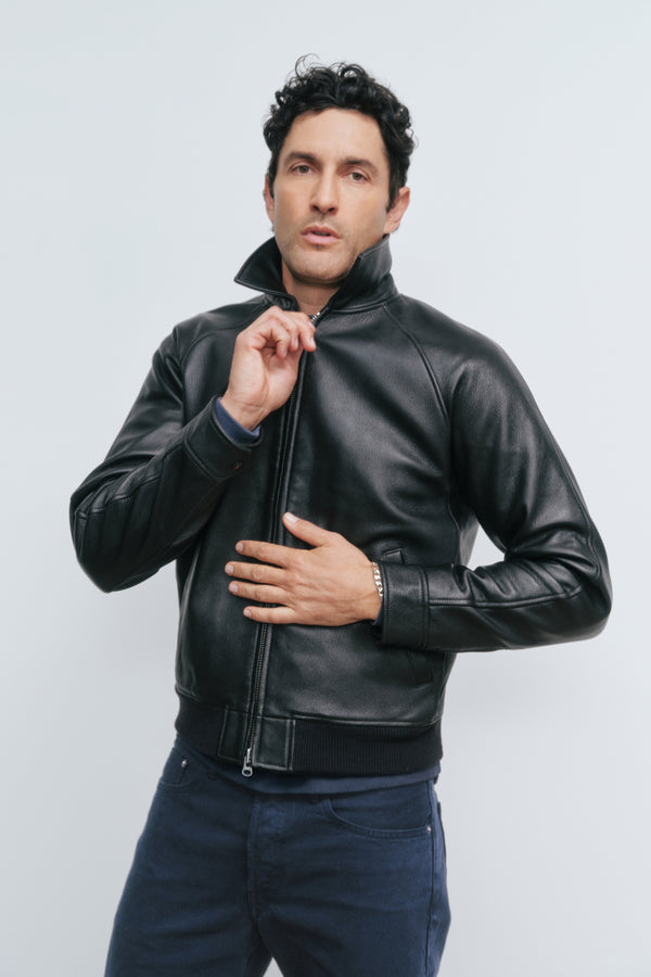 Ayr Leather Motorcycle Jacket - The Baby Grand
