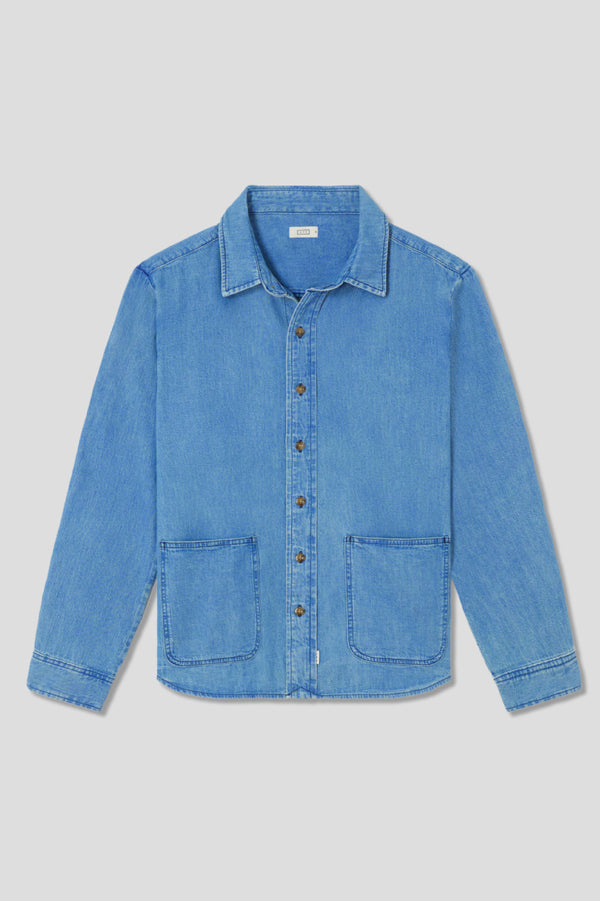 Ayr Long Sleeve 100% Cotton Shirt Jacket - The Dive