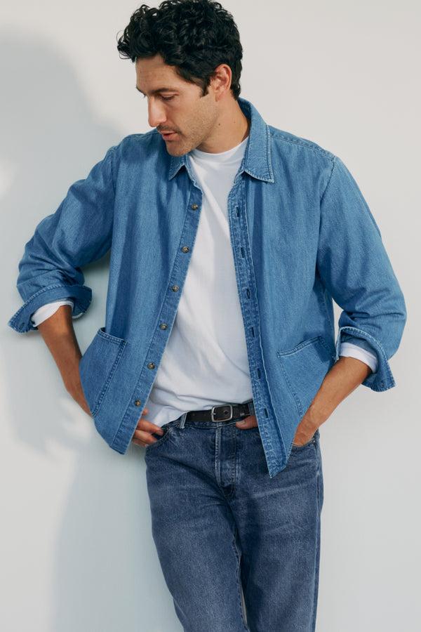 ayr Long Sleeve 100% Cotton Shirt Jacket - The Dive