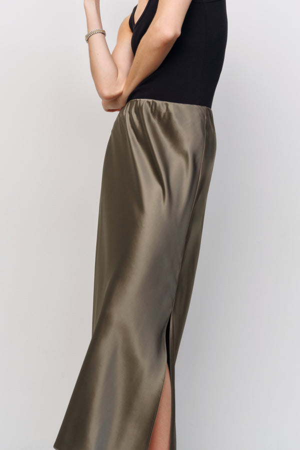 ayr Premium Silk Charmeuse Slip Skirt - The Eleganza