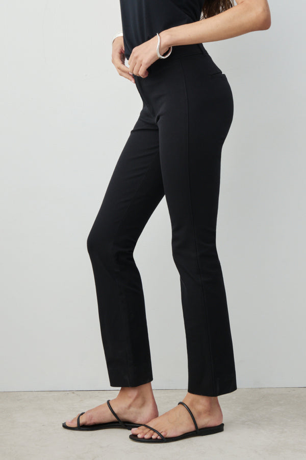 Ayr Cotton And Elastane Bi-Stretch Black Pants - The Daily Dose