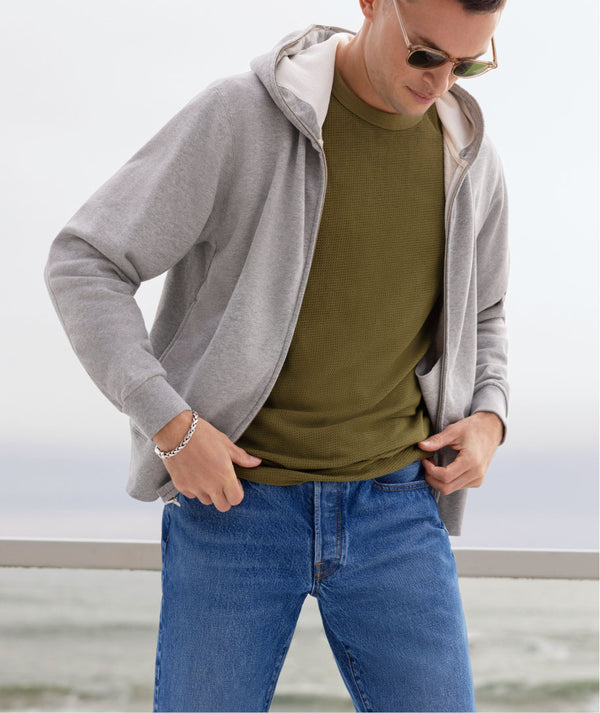 Ayr French Loopback Terry Sweatshirt With Zipper - The BLT Zip