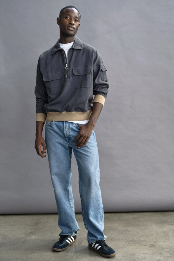 Ayr Garment Dyed Italian Cotton Linen Anorak Jacket - The Sideliner