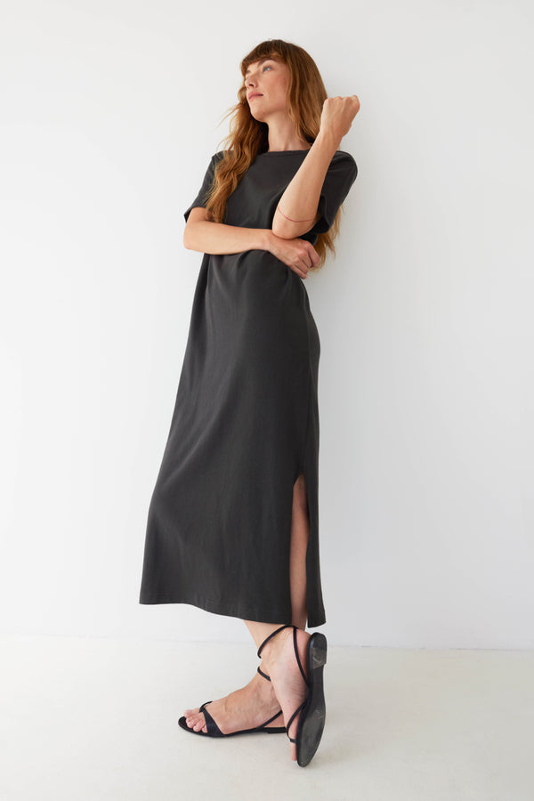 Ayr Heavyweight Cotton Crewneck Tee Dress - The Practice Dress