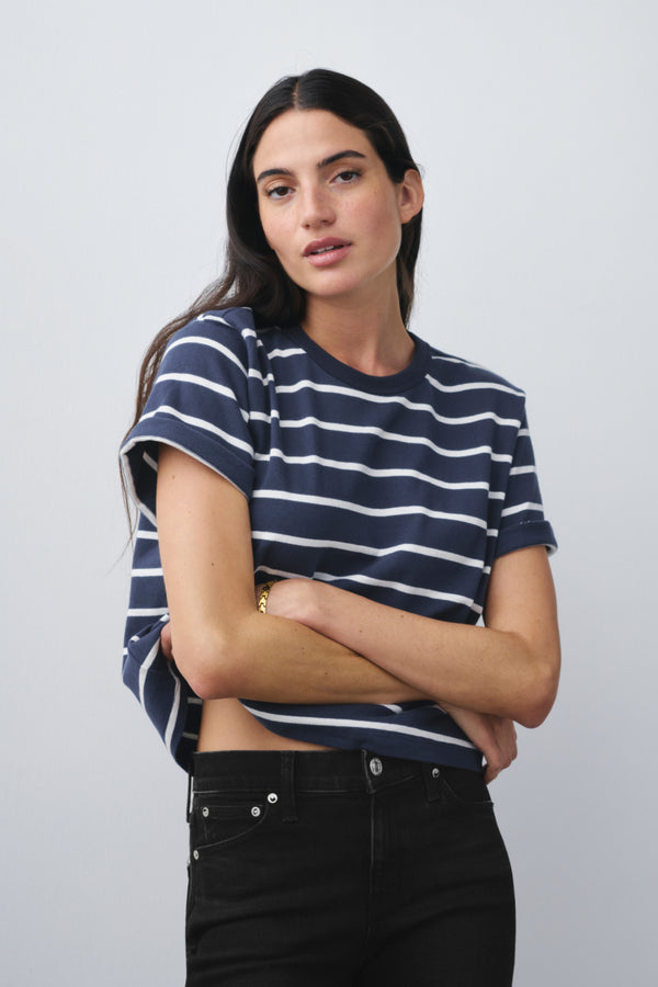 Ayr Heavyweight Jersey Knit Boxy Tee - The Practice Tee
