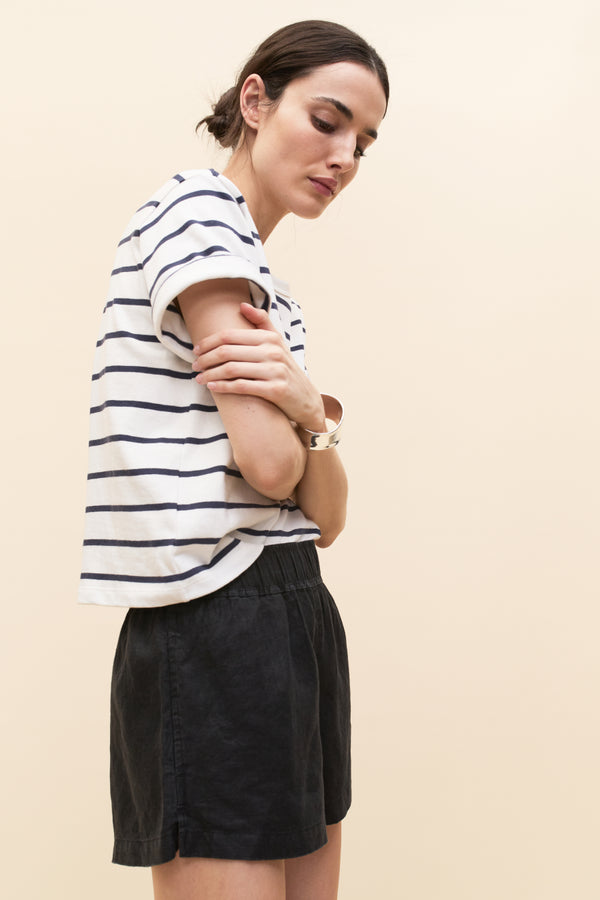 Ayr Heavyweight Jersey Knit Boxy Tee - The Practice Tee