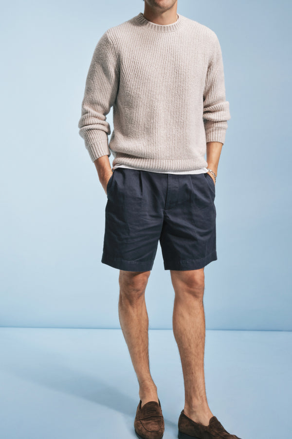 Ayr Italian Cotton Linen Twill Garment Dyed Shorts - The Punch