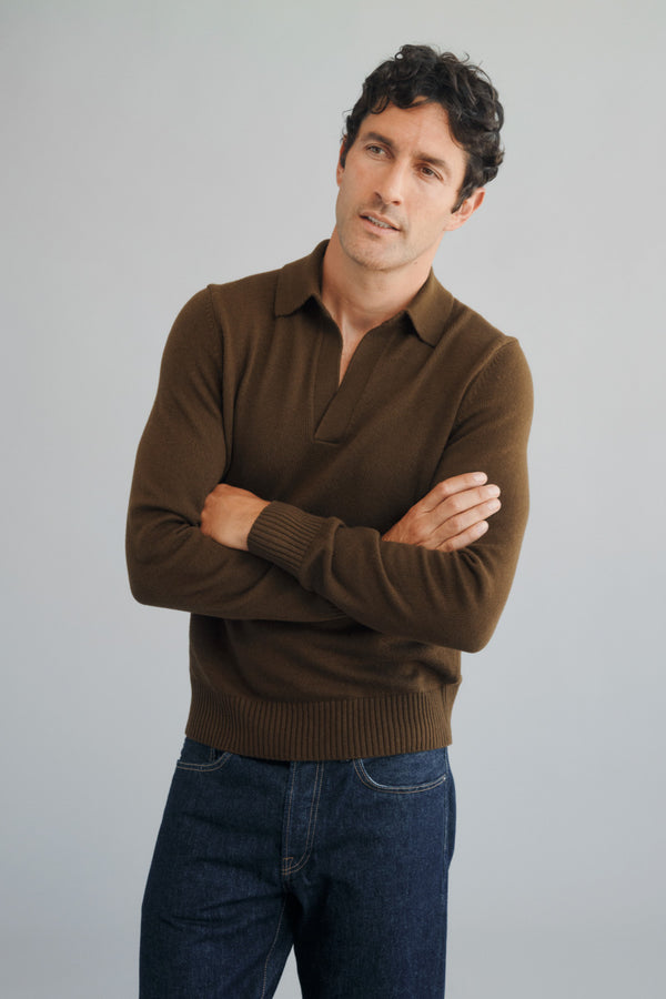Ayr Men's Premium Cashmere Polo Sweater - The Cashmere Rugby