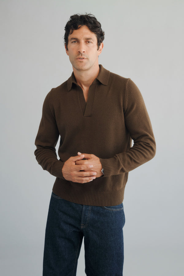 Ayr Men's Premium Cashmere Polo Sweater - The Cashmere Rugby