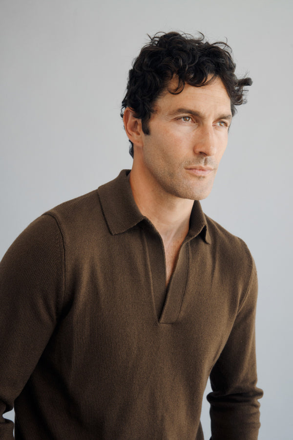 ayr Men's Premium Cashmere Polo Sweater - The Cashmere Rugby