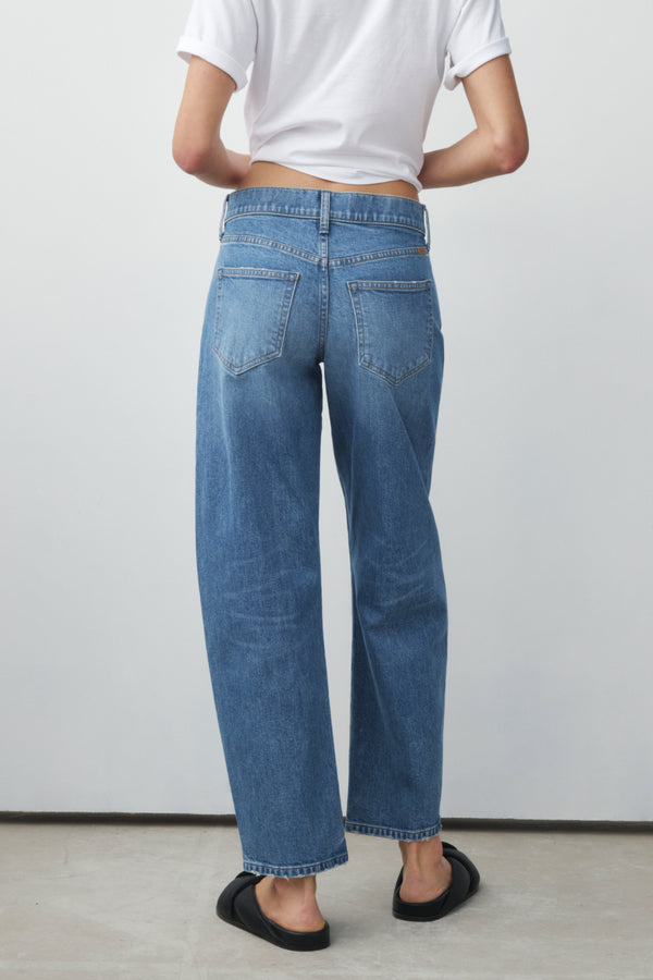 Ayr Organic Cotton And Viscose Barrel Leg Denim - The Knockout