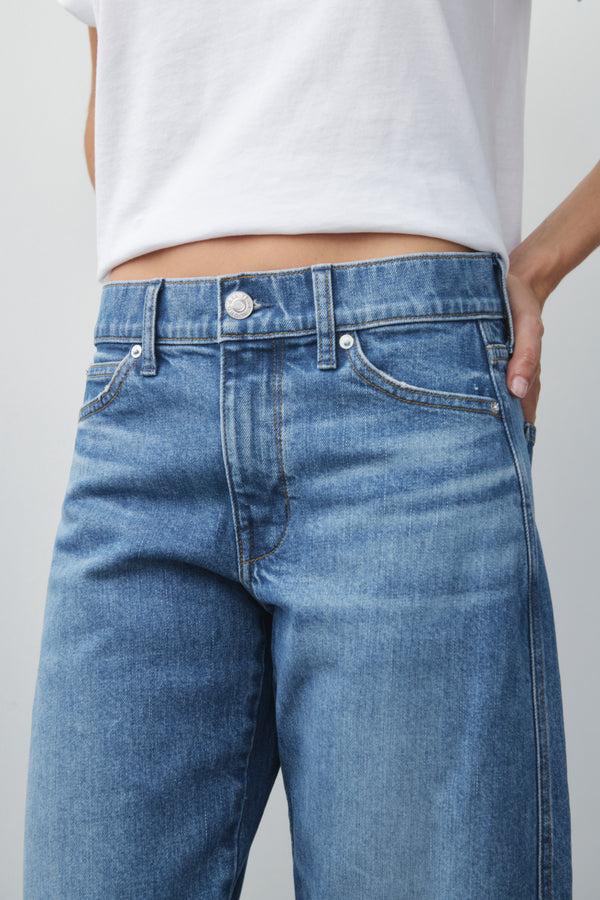 Ayr Organic Cotton And Viscose Barrel Leg Denim - The Knockout