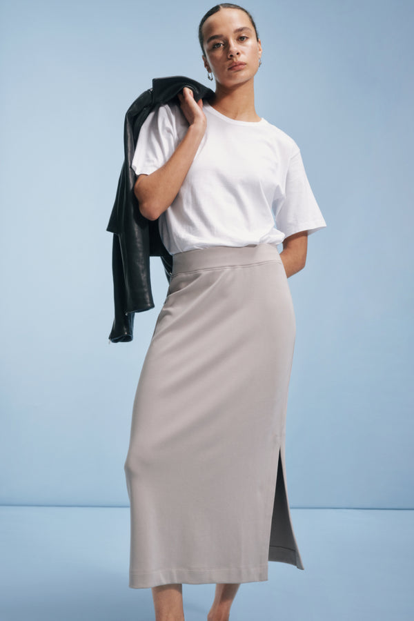 Ayr Pima Cotton Modal Black Skirt - The High Hopes Skirt