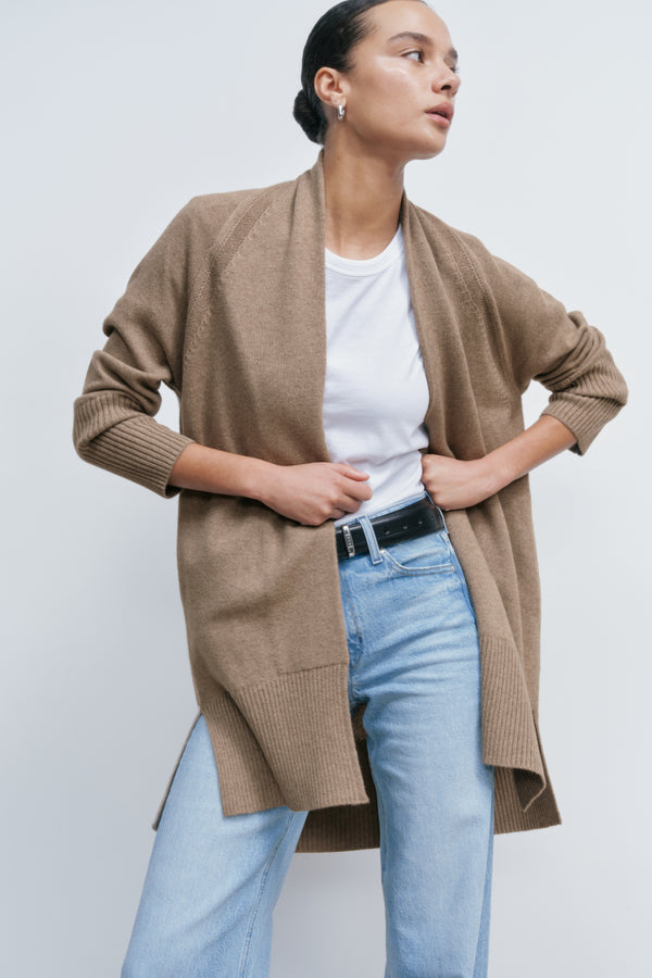 ayr Premium Open Front Cashmere Cardigan - The Toast Cardi
